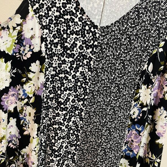 J Jill Wearever Collection M TALL Floral Patchwork Mixed Print Sleeveless Dress - Picture 6 of 13